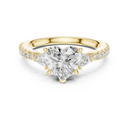 1.96 CT D Color VVS1 Heart Cut Diamond Ring in 14K Yellow Gold