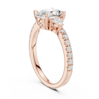 1.96 CT D Color VVS1 Oval Cut Diamond Ring in 14K Yellow Gold