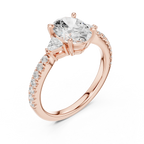 1.96 CT D Color VVS1 Oval Cut Diamond Ring in 14K Yellow Gold
