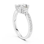 1.96 CT D Color VVS1 Oval Cut Diamond Ring in 14K Yellow Gold