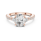 1.96 CT D Color VVS1 Oval Cut Diamond Ring in 14K Yellow Gold