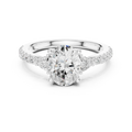 1.96 CT D Color VVS1 Oval Cut Diamond Ring in 14K Yellow Gold