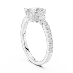 1.96 CT D Color VVS1 Pear Cut Diamond Ring in 14K Yellow Gold