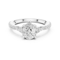 1.96 CT D Color VVS1 Pear Cut Diamond Ring in 14K Yellow Gold