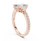 1.96 CT D Color VVS1 Radiant Cut Trillion Diamond Ring