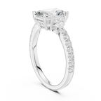 1.96 CT D Color VVS1 Radiant Cut Trillion Diamond Ring