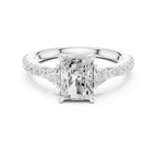 1.96 CT D Color VVS1 Radiant Cut Trillion Diamond Ring