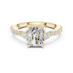 1.96 CT D Color VVS1 Radiant Cut Trillion Diamond Ring