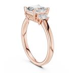 1.7 CT Asscher Cut Wedding Ring in 14K Gold Classic Elegant Bridal Ring