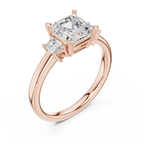 1.7 CT Asscher Cut Wedding Ring in 14K Gold Classic Elegant Bridal Ring