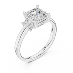 1.7 CT Asscher Cut Wedding Ring in 14K Gold Classic Elegant Bridal Ring