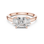 1.7 CT Asscher Cut Wedding Ring in 14K Gold Classic Elegant Bridal Ring