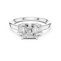 1.7 CT Asscher Cut Wedding Ring in 14K Gold Classic Elegant Bridal Ring
