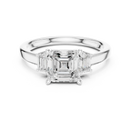 1.7 CT Asscher Cut Wedding Ring in 14K Gold Classic Elegant Bridal Ring
