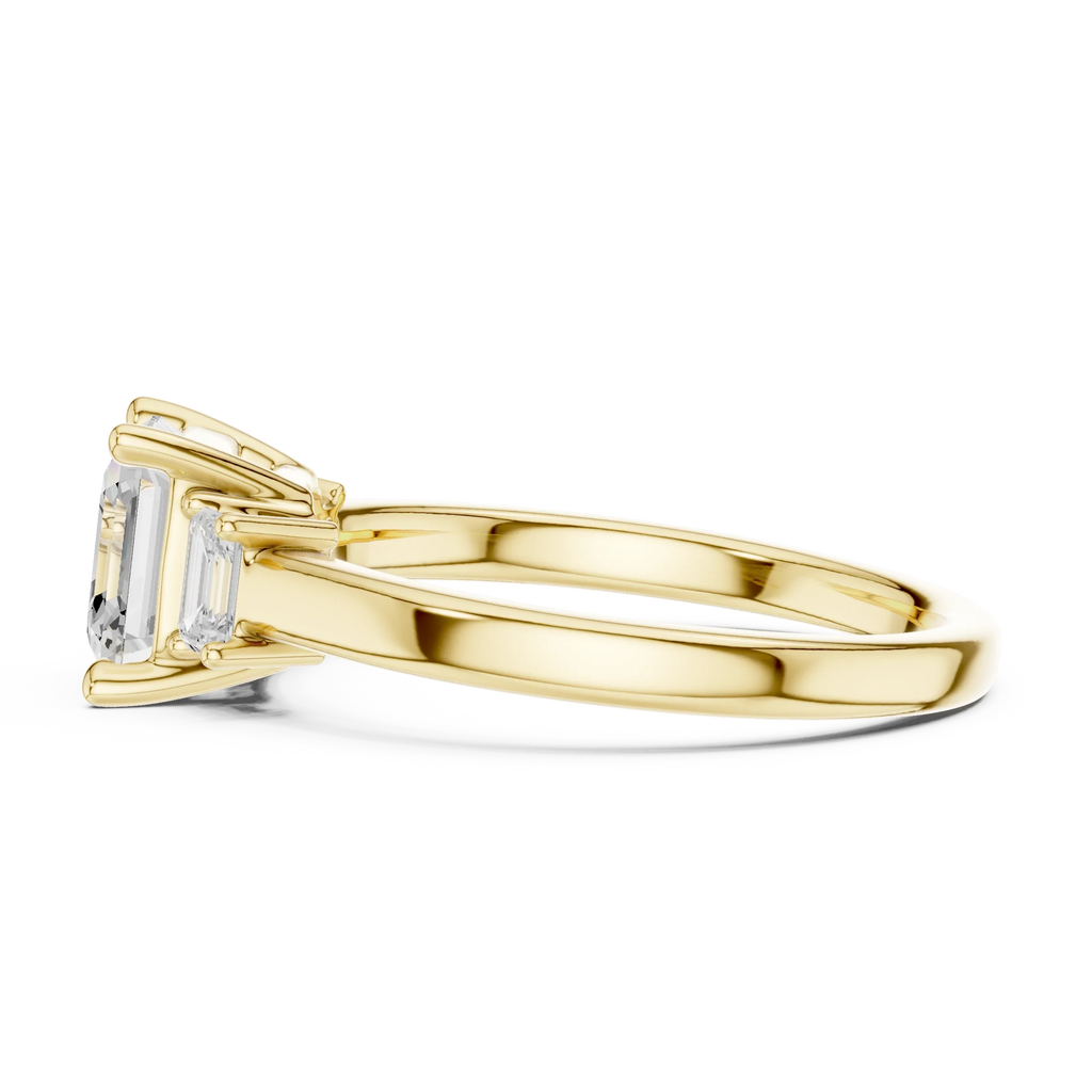 1.7 CT Asscher Cut Wedding Ring in 14K Gold Classic Elegant Bridal Ring