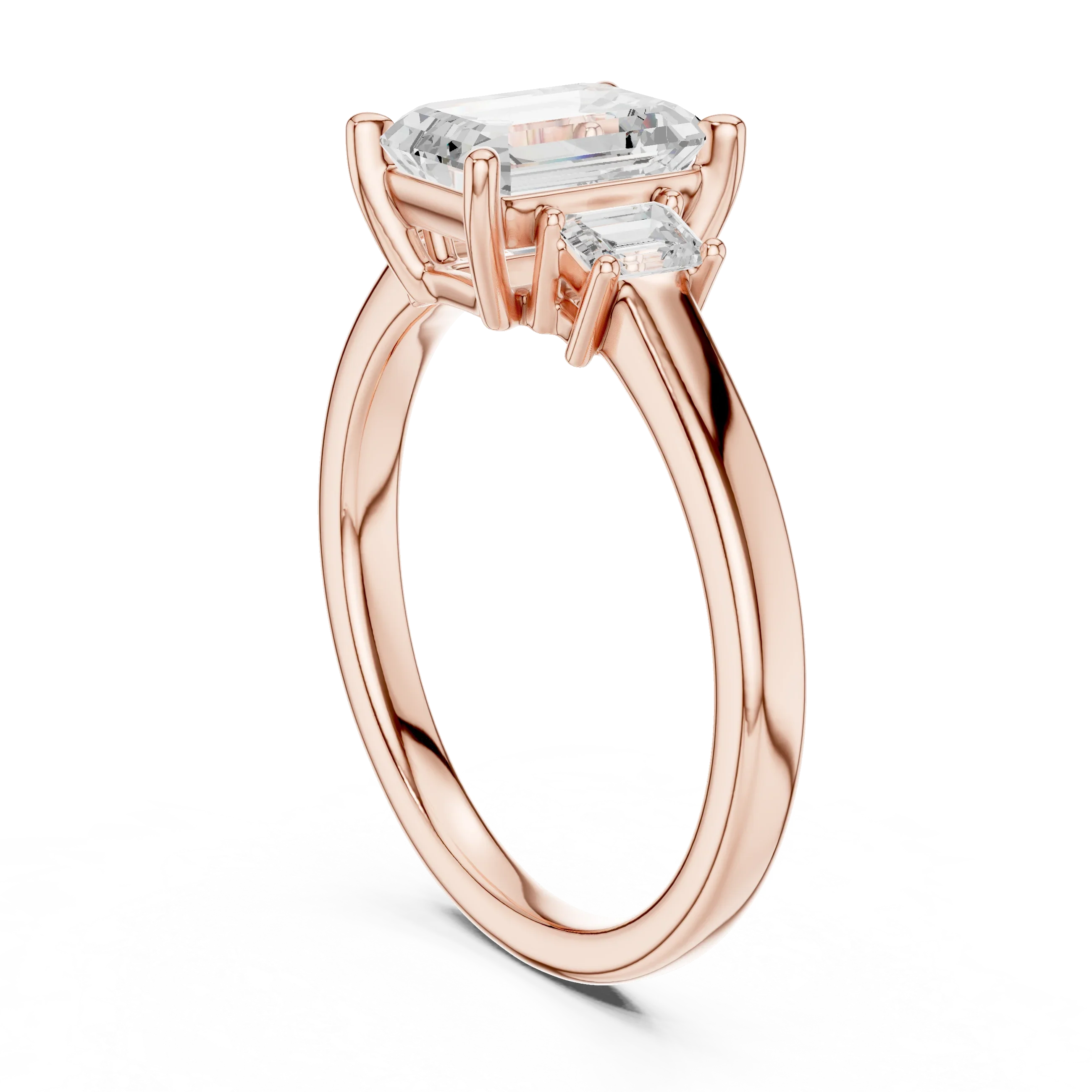 IGI Certified Lab Grown Diamond Emerald Cut Ring, Valentine's Day Gift