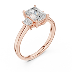 IGI Certified Lab Grown Diamond Emerald Cut Ring, Valentine's Day Gift
