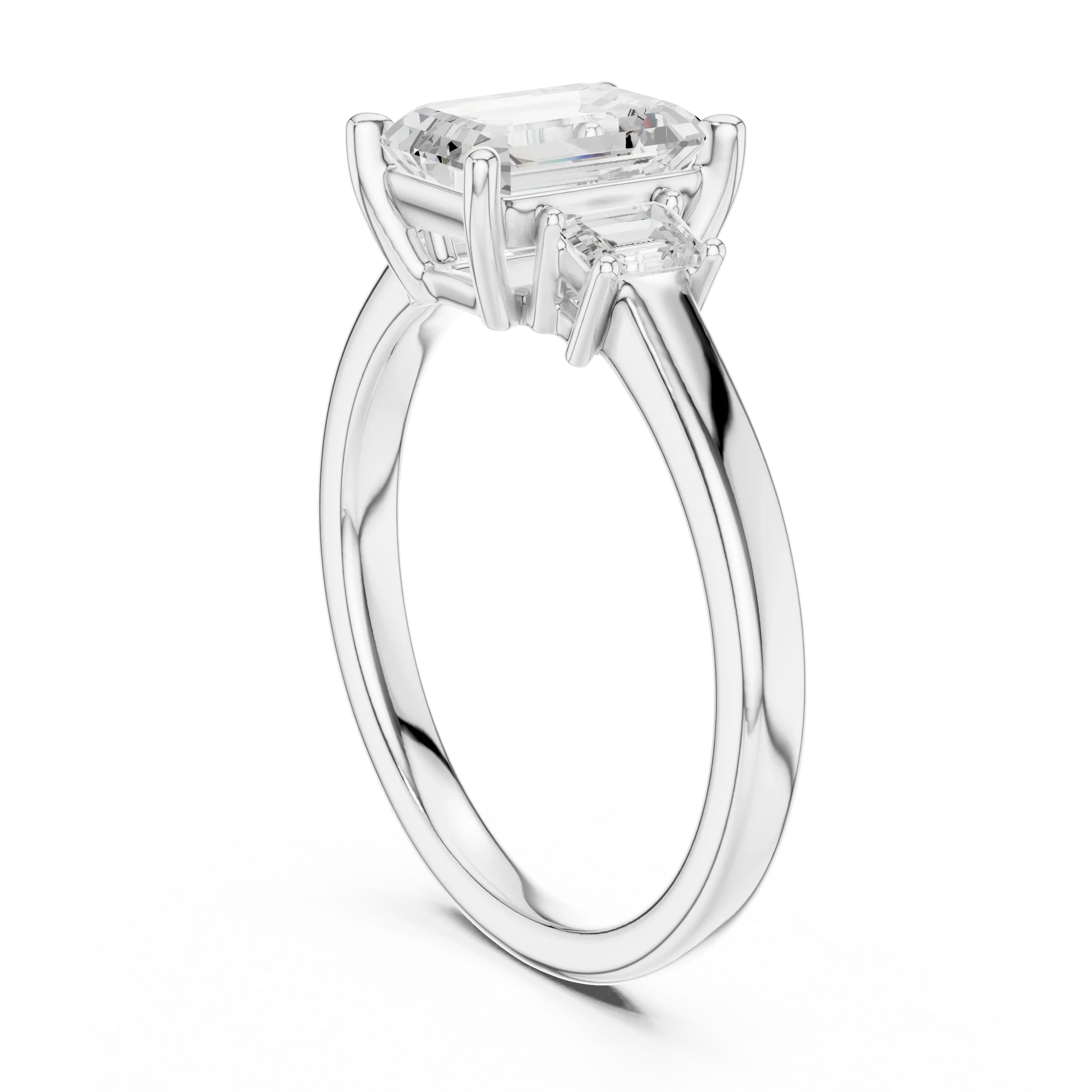 IGI Certified Lab Grown Diamond Emerald Cut Ring, Valentine's Day Gift