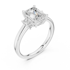 IGI Certified Lab Grown Diamond Emerald Cut Ring, Valentine's Day Gift