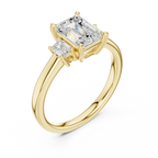 IGI Certified Lab Grown Diamond Emerald Cut Ring, Valentine's Day Gift