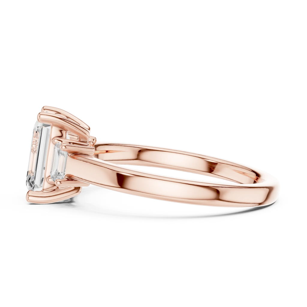 IGI Certified Lab Grown Diamond Emerald Cut Ring, Valentine's Day Gift