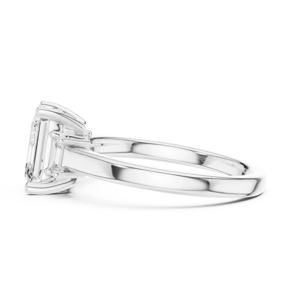 IGI Certified Lab Grown Diamond Emerald Cut Ring, Valentine's Day Gift