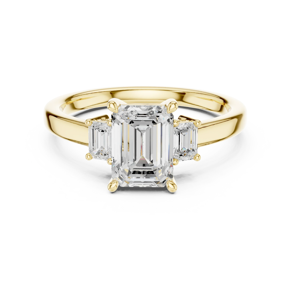 IGI Certified Lab Grown Diamond Emerald Cut Ring, Valentine's Day Gift