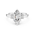 14K Gold Marquise Cut Engagement Diamond Ring