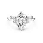 14K Gold Marquise Cut Engagement Diamond Ring