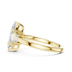 14K Gold Marquise Cut Engagement Diamond Ring