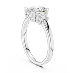 IGI Certified - 1.70ct Oval Baguette Diamond Ring