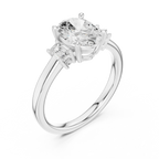 IGI Certified - 1.70ct Oval Baguette Diamond Ring