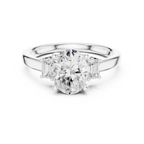 IGI Certified - 1.70ct Oval Baguette Diamond Ring
