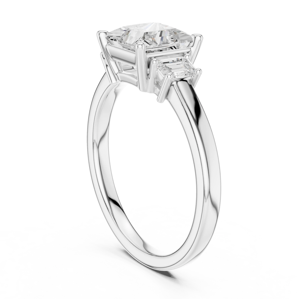 IGI Certified 1.50CT Princess Cut Lab Grown Diamond Ring