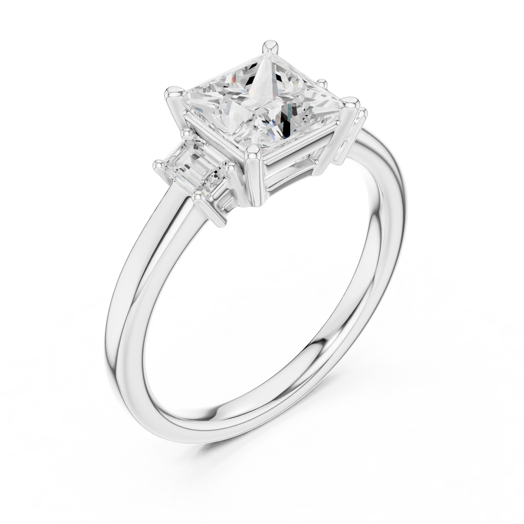 IGI Certified 1.50CT Princess Cut Lab Grown Diamond Ring
