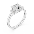 IGI Certified 1.50CT Princess Cut Lab Grown Diamond Ring