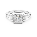 IGI Certified 1.50CT Princess Cut Lab Grown Diamond Ring