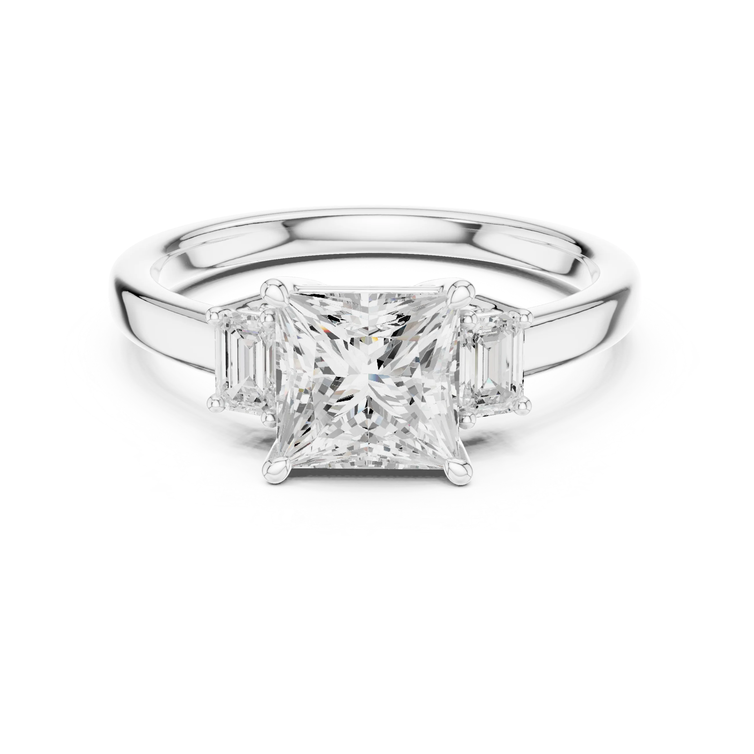 IGI Certified 1.50CT Princess Cut Lab Grown Diamond Ring