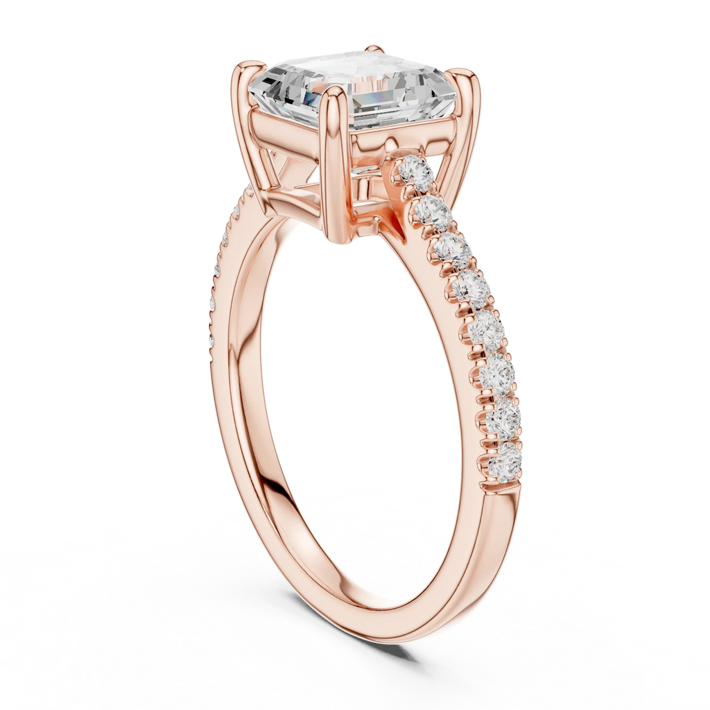 2 Carat IGI Certified E/VVS2 Clarity Asscher Cut Diamond Solitaire Engagement Ring