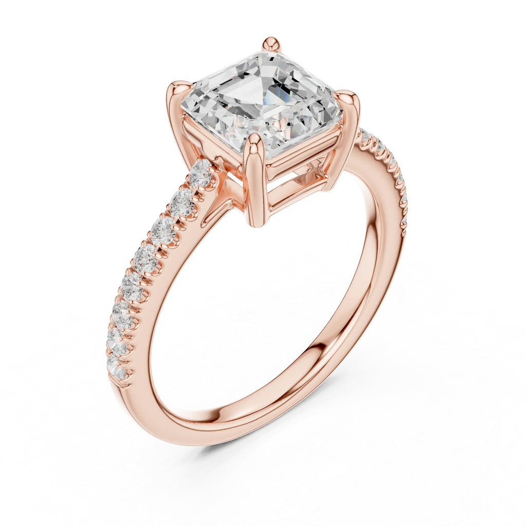 2 Carat IGI Certified E/VVS2 Clarity Asscher Cut Diamond Solitaire Engagement Ring