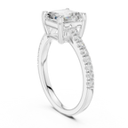 2 Carat IGI Certified E/VVS2 Clarity Asscher Cut Diamond Solitaire Engagement Ring