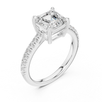 2 Carat IGI Certified E/VVS2 Clarity Asscher Cut Diamond Solitaire Engagement Ring