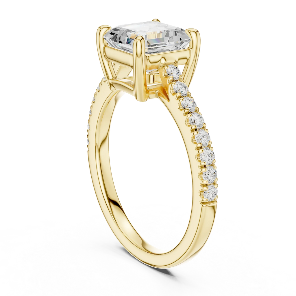 2 Carat IGI Certified E/VVS2 Clarity Asscher Cut Diamond Solitaire Engagement Ring