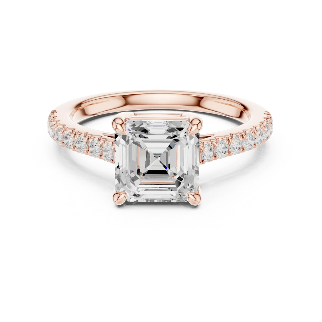 2 Carat IGI Certified E/VVS2 Clarity Asscher Cut Diamond Solitaire Engagement Ring