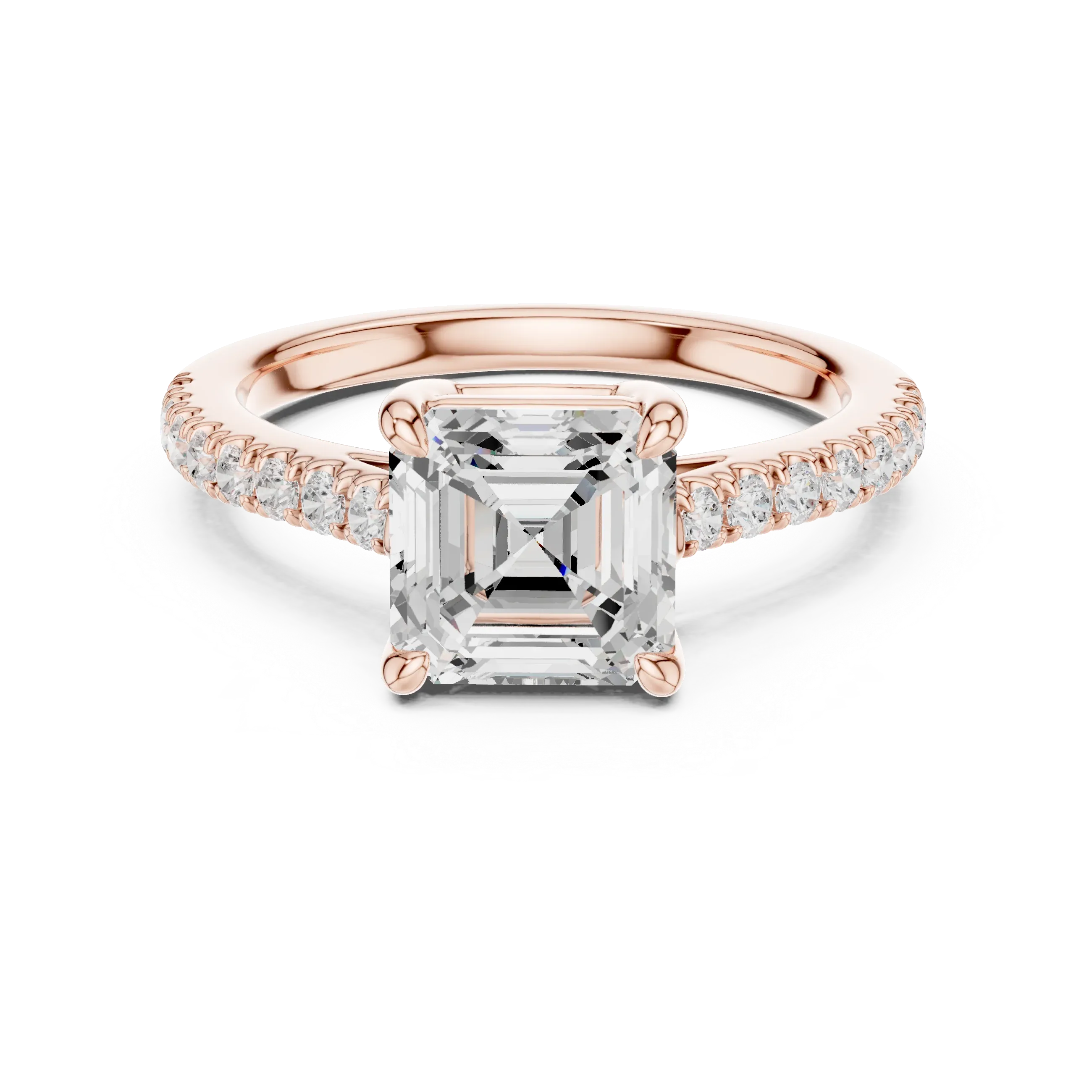 2 Carat IGI Certified E/VVS2 Clarity Asscher Cut Diamond Solitaire Engagement Ring