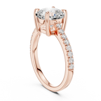 14K Gold Cushion Cut Ring Luxury Bridal Jewelry Gift