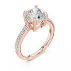 14K Gold Cushion Cut Ring Luxury Bridal Jewelry Gift