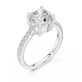 14K Gold Cushion Cut Ring Luxury Bridal Jewelry Gift