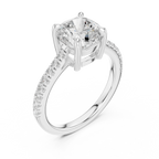 14K Gold Cushion Cut Ring Luxury Bridal Jewelry Gift