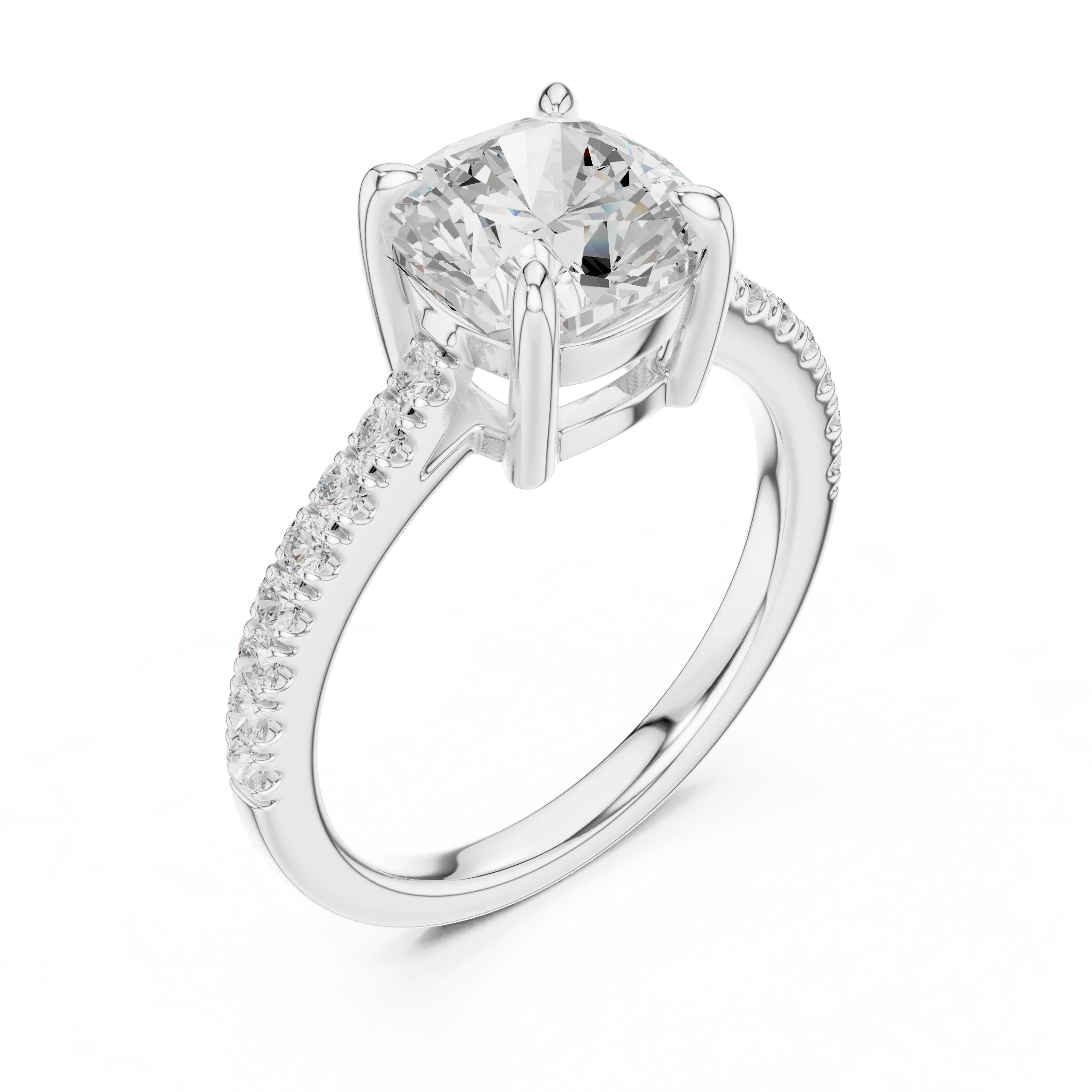 14K Gold Cushion Cut Ring Luxury Bridal Jewelry Gift